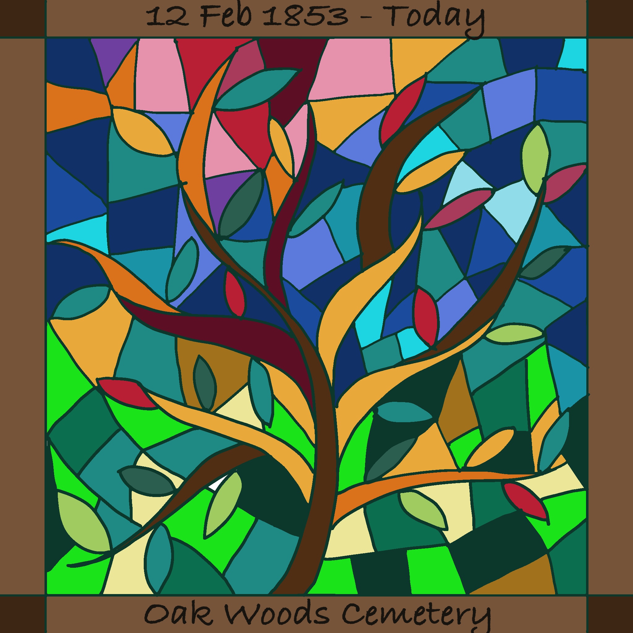 Hidden Oak Woods stamp